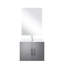 Meuble-lavabo gris foncé pour salle de bain, 24 po L 22 po x P 22 po, comptoir en quartz blanc, robinet et miroir 18 po