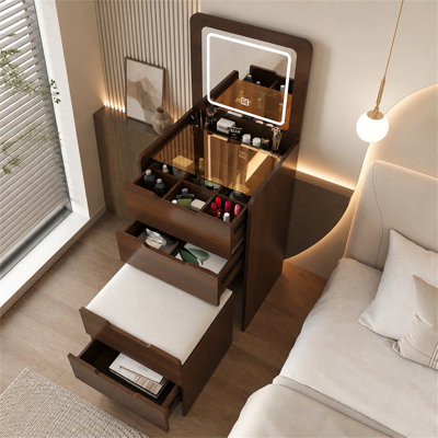 Vanity with Mirror and Seat