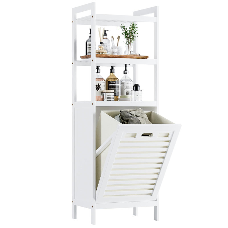 Wood Bathroom Cabinet, White