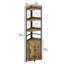  Corner Shelf 4 Tiers, Industrial Bookshelf With Cabinet,32d X 32w X 180h-458158726