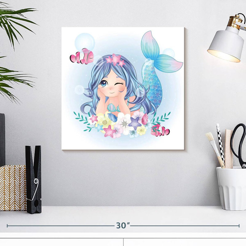 Kelan sirène florale, H 16 po x l 16 po
