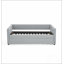 Lit simple gris élégant avec structure en métal durable et conception moderne pour des espaces compacts et un sommeil confortable-2021269651