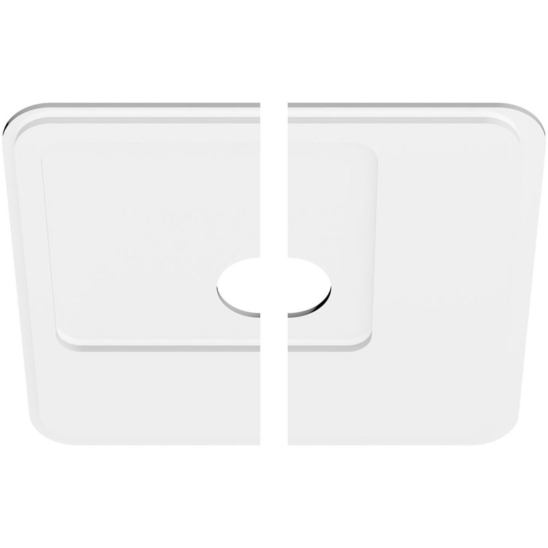 Médaillon de plafond contemporain en PVC de qualité architecturale de 30 po x P 5 po x P 10 1/2 po x P 1 po Lucan