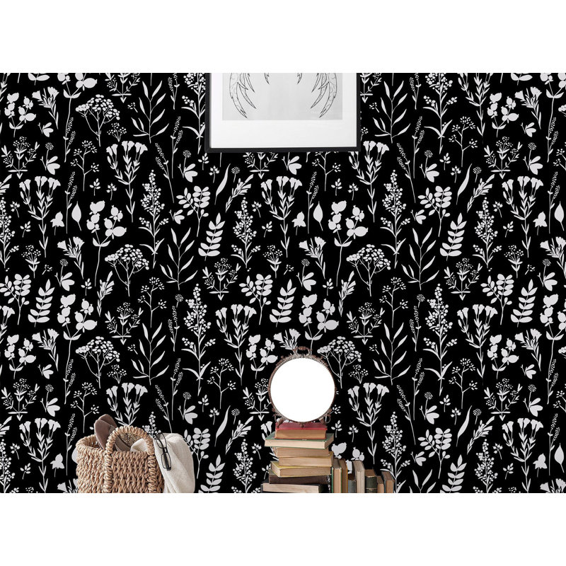 Peel & Stick Floral Wall Mural, 25"W x 120"H