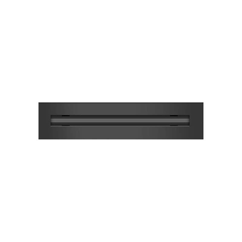 Buildmart - Diffuseur linéaire à 1 fente de 12 po - Fente simple - Évent décoratif noir - Évent moderne