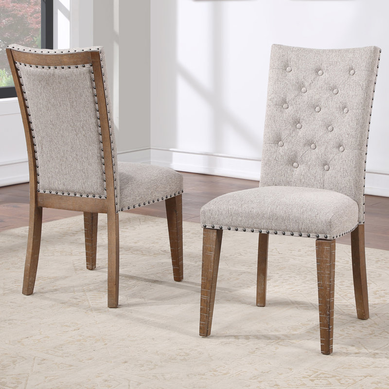 Ensemble de salle à manger à tréteaux avec chaises rembourrées Riverdale, 7 pièces : table, 6 chaises