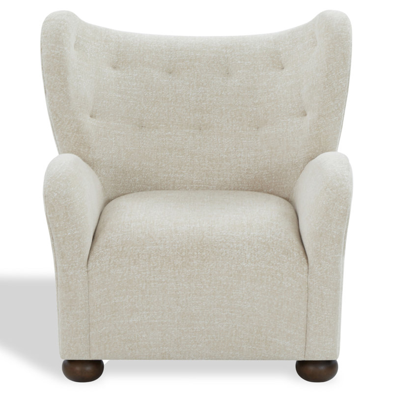 Galloway Wingback Accent Chair, Taupe Chenille