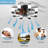 21.7 Inch Ceiling Fan Light - Windmill-Shaped Flush Mount Ceiling Fan With Light With Remote Control And Timer-1676036204