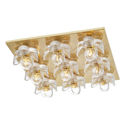 Plafonnier encastré 9 lumières 16,5 po 