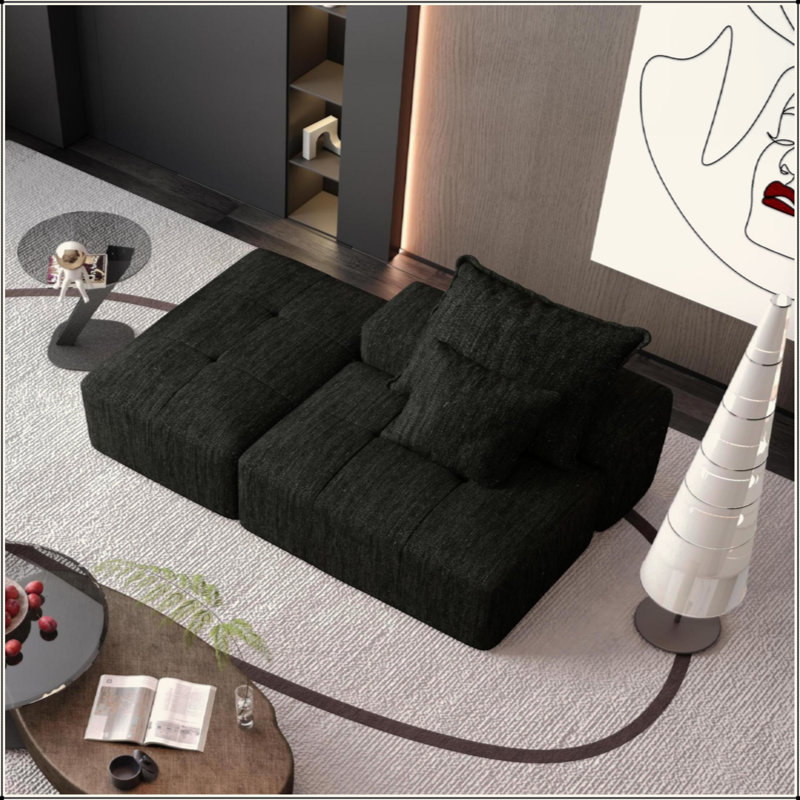 Canapé modulaire surdimensionné Modern, Noir