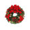 Holiday Red And Gold Evergreen Wreath