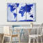 «Vivid Blue World Map», reproduction sur toile-93024934