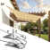 Amgo personnalisable Triangle Super Ring Sun Shade Sail 260 g / m² robuste