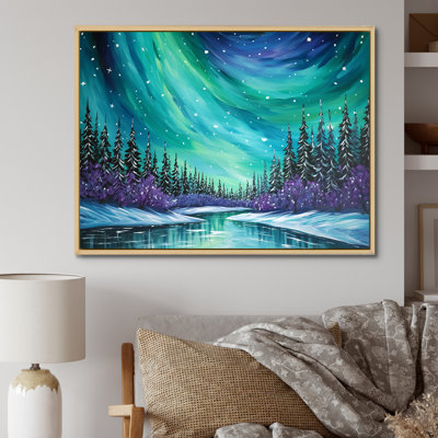 " Green Northern Lights Winter Charm I "
