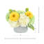 Hydrangea and Sunflower Arrangement in Ridged Vase