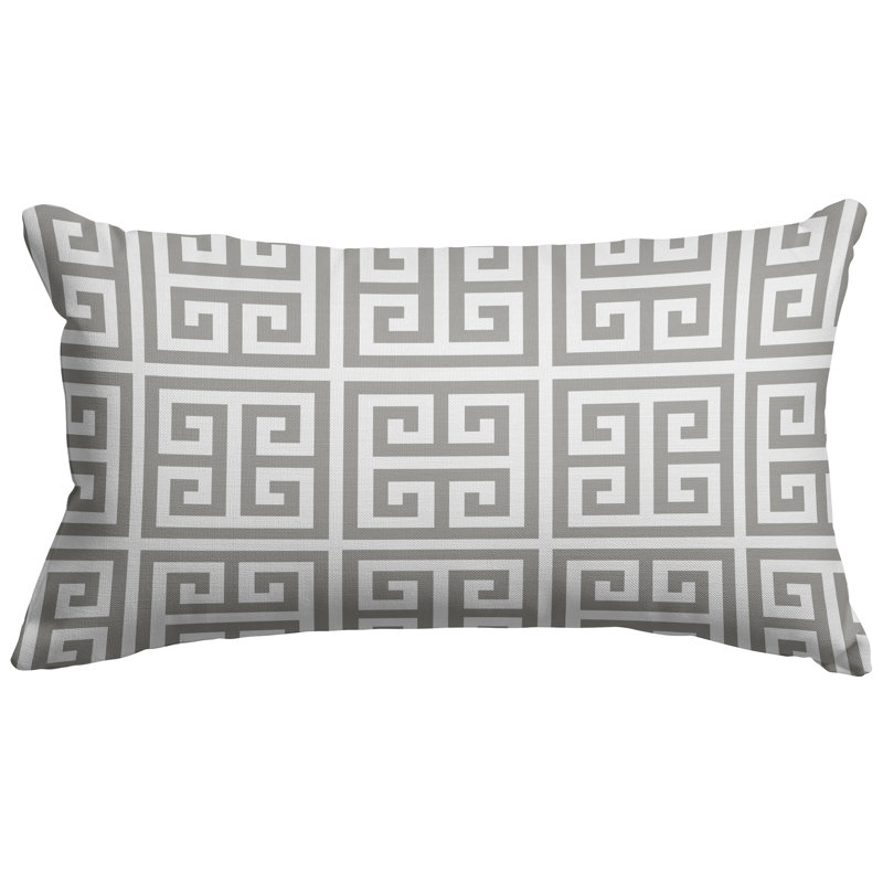 Towers Geometric Outdoor Reversible Throw Pillow