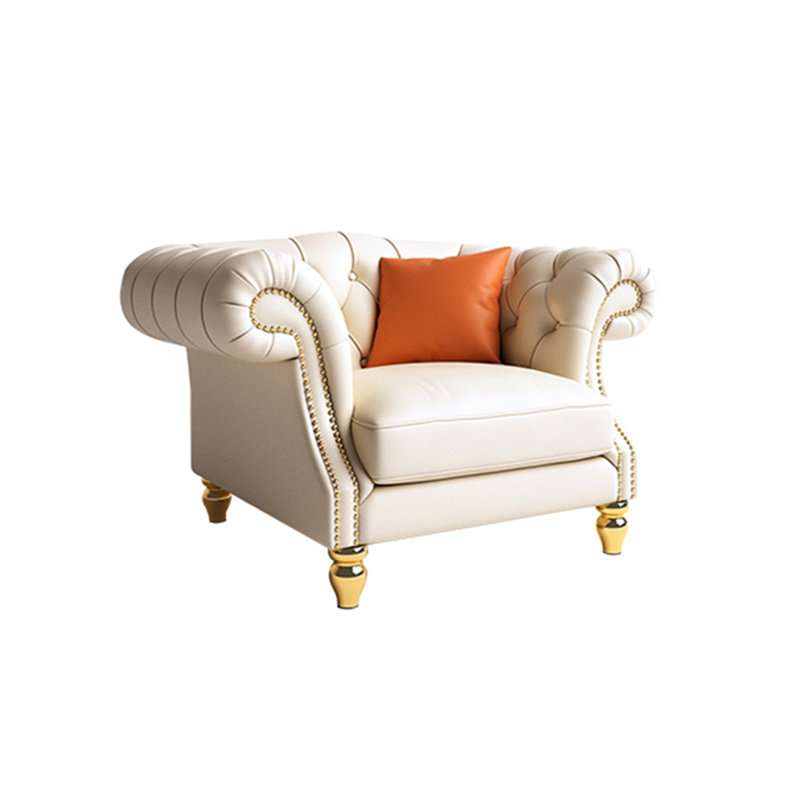 American Light Luxury Living Room Leather Chair Leather Armchair