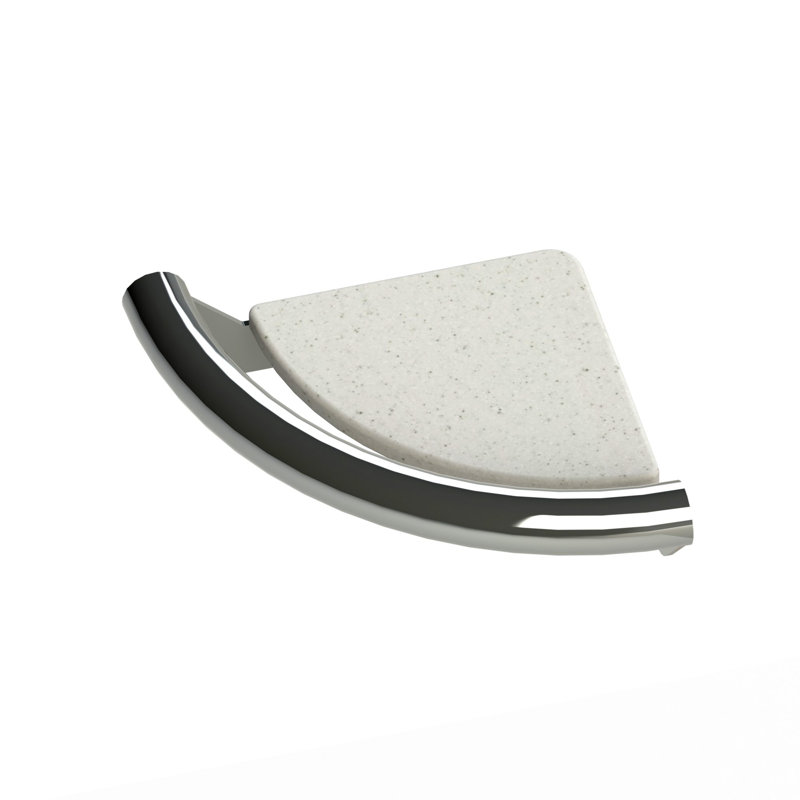 INVISIA Corner Shelf 10.5" Grab Bar, Designer Luxury Grab Bar (500 lb. Capacity), Bright Polished Chrome