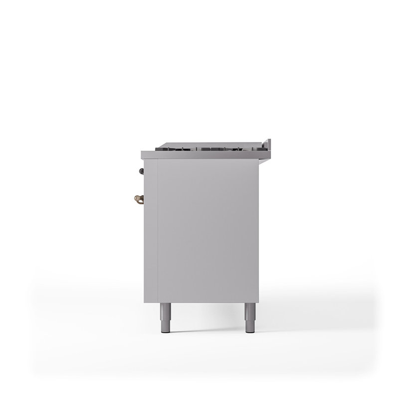 ILVE Nostalgie II 60 Dual Fuel Range, 9 Burners, Griddle, Natural Gas, RAL Color/Bronze