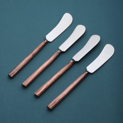 Ahrie INOX Artisans Sundance Butter Knife/Cheese Spreader 4 Pc. Set