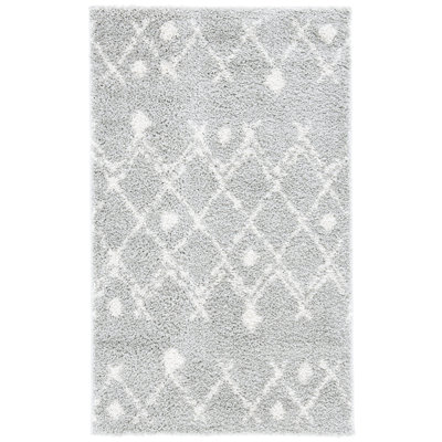 Saira Berber Shag Performance Geometric Rug