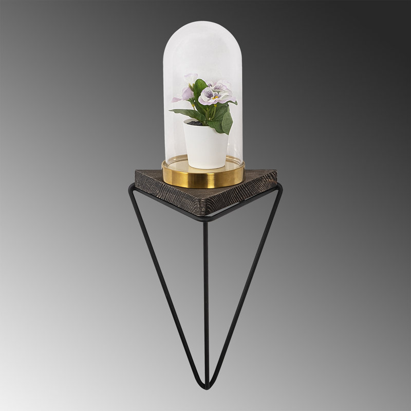 Triangle Spruce Solid Wood Accent Shelf