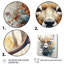 «Deer Abstracted Antler - Deer», reproduction d'art sur toile encadrée-121816404-121816406
