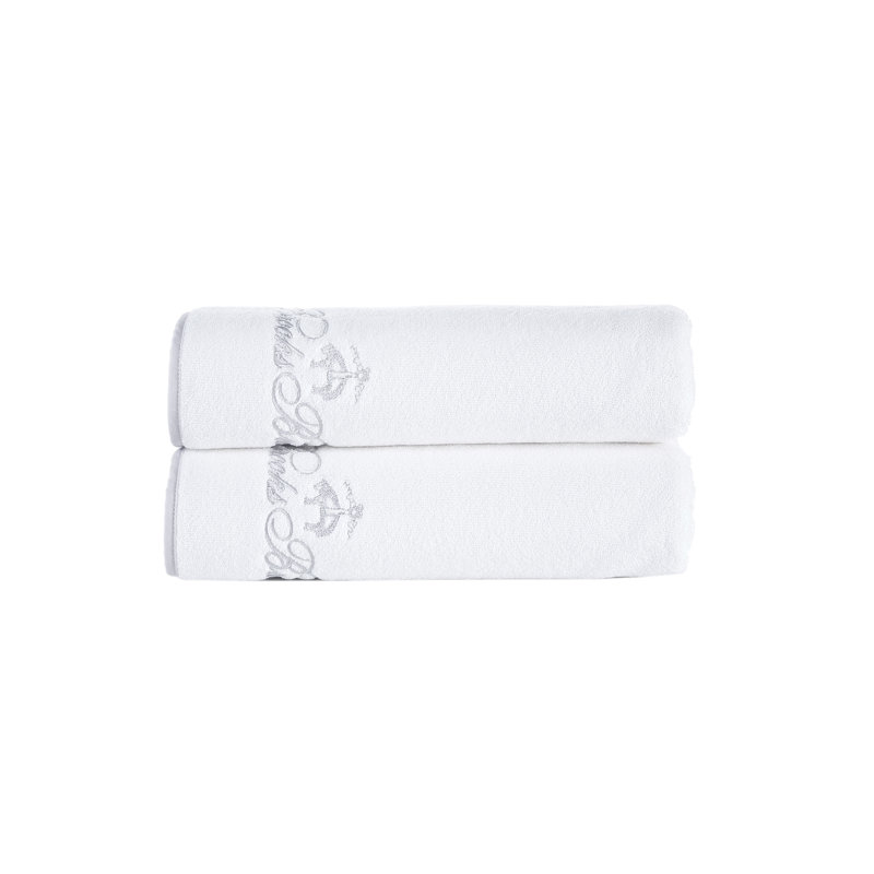 Turkish Cotton Midweight Bath Towel, White