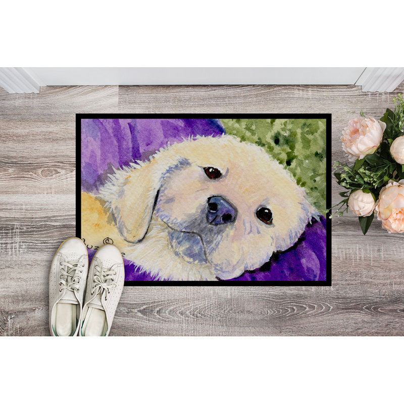Paillasson d’intérieur antidérapant Taylorville Golden Retriever, Rectangle 2 pi x 3 pi