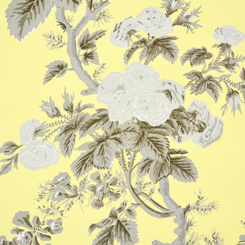 Papier peint Pyne Hollyhock, Bouton d'or