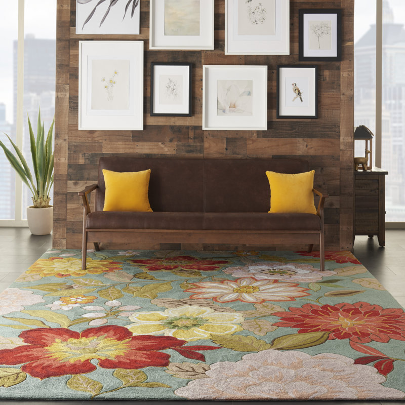 Tapis floral Karyn, Rectangle 9 pi x 12 pi