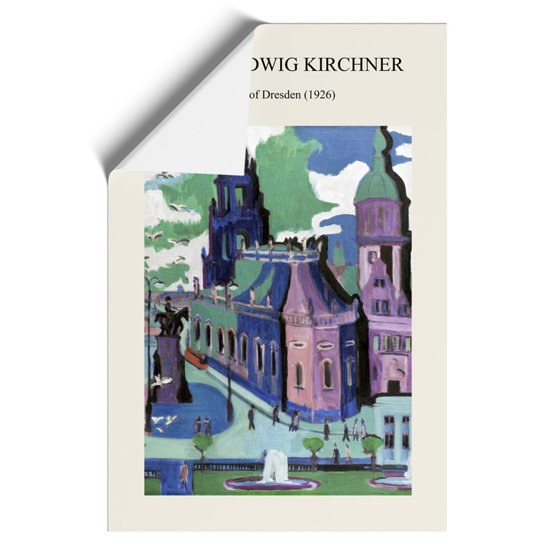 View of Dresden Print by Ernst Ludwig Kirchner - Frameless Print, 42cm H x 30cm W x 0.1cm D