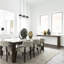 Durham Oak Wood with Grecian White Marble Top 72" Console Table