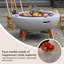 Round Charcoal Wood Burning Outdoor Fire Pit Table