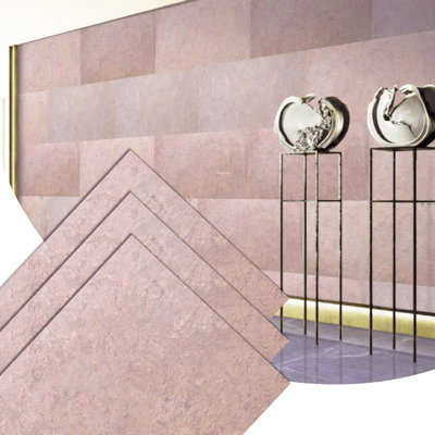 Panneaux muraux en pierre de 35,4 po x 23,6 po en or rose Falkirk Johnstone (paquet de 10)
