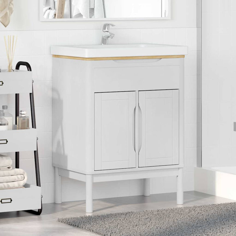 Bathroom Vanity with Basin, White