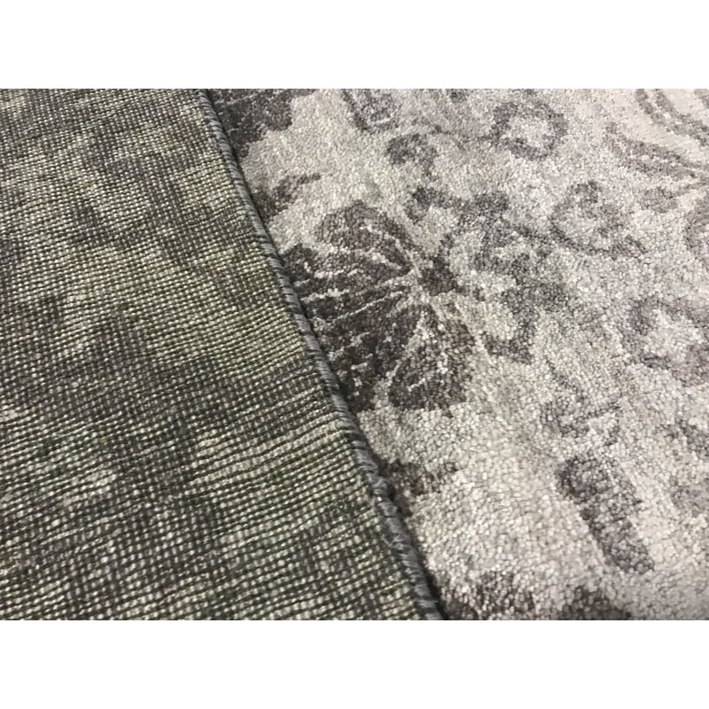 Hand-Knotted High-Quality Gray and Gray Area Rug