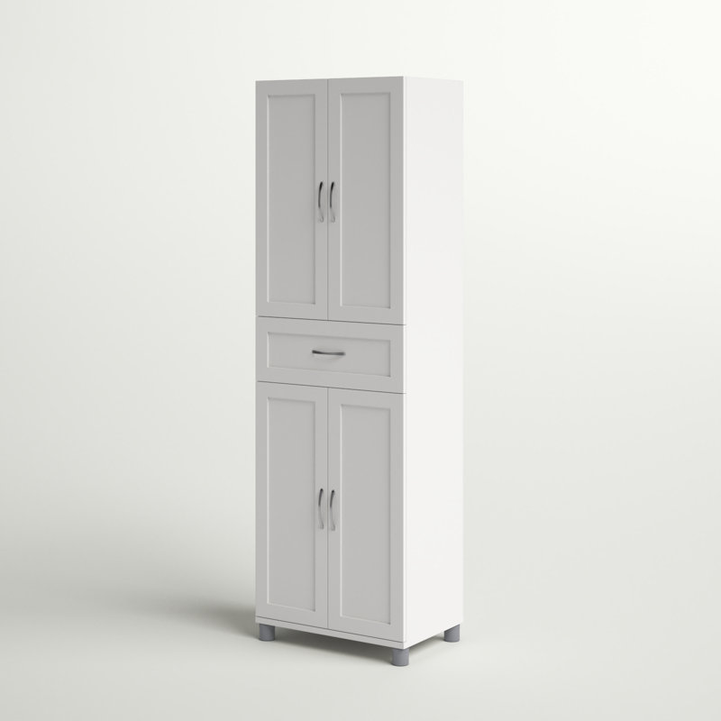 Armoire de rangement avec tiroir Aleg, Blanc