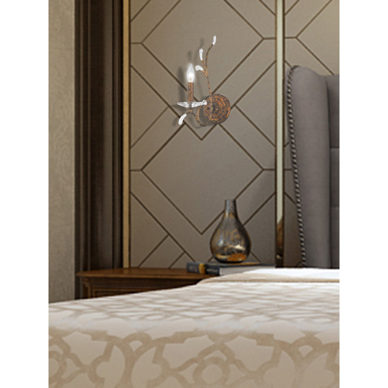 Almirah Steel Candle Wall Light, Venetian Golden Bronze