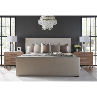 Claritha Leather Panel Bed