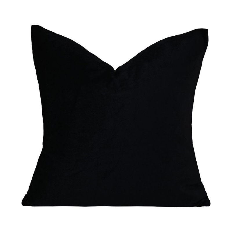 Matte Velvet Cushion Cover - 1 Pc, 30cm x 30cm, Black
