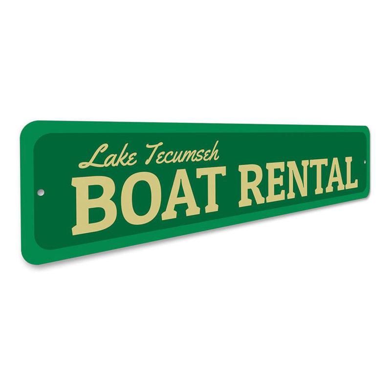 Enseigne de bateau en aluminium, H 4 po x l 18 po x P 0,04 po