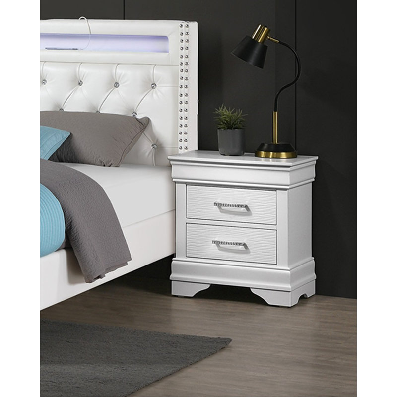 Table de chevet moderne et élégante avec table de chevet blanche 1Pc