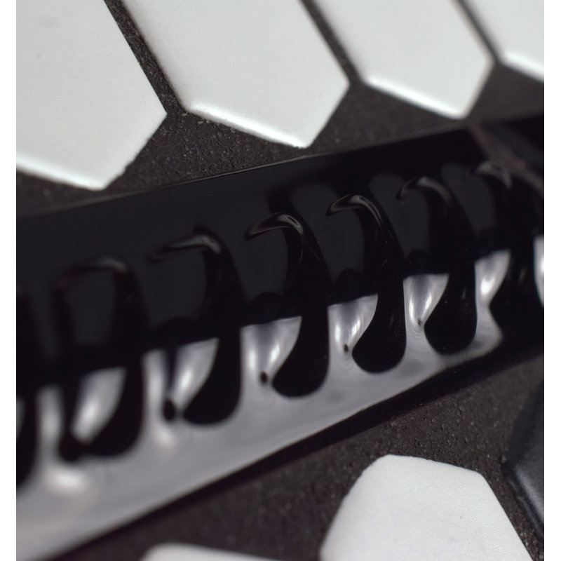 Trenza 1"x 7-7/8" Pencil Liner Wall Tile Trim in Nero