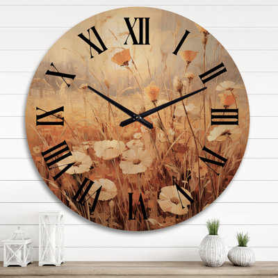 Horloge murale en bois massif Rivenburg