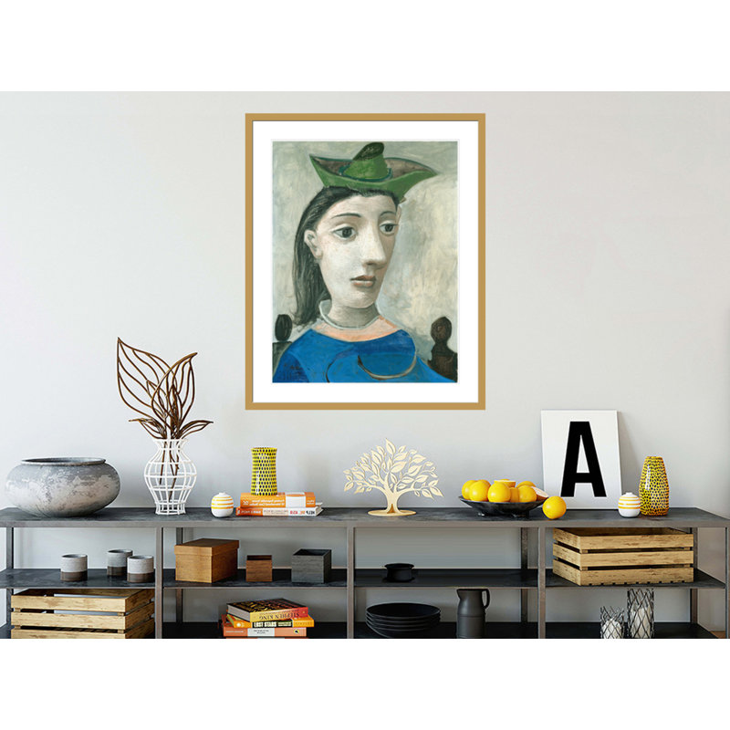 «Woman with Hat» par Pablo Picasso, impression giclée sur cadre, H 41,37 po x l 33,5 po