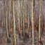 The Dark Forest - Toile contemporaine brune pour la décoration intérieure