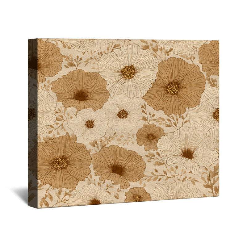 Papier peint floral sur toile - Motifs décoratifs en plusieurs tailles, 11  x 14 inches