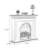 Beige Solid Wood Electric Fireplace-891376496