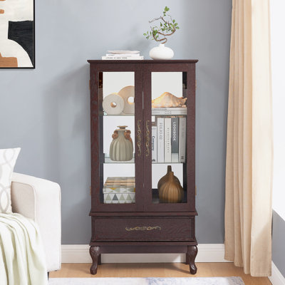 Armoire vitrée avec porte vitrée Curio